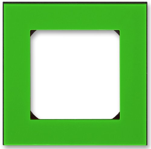 Рамка универсальная ABB EPJ Levit 1-м. зеленый/дымчатый чёрный картинка